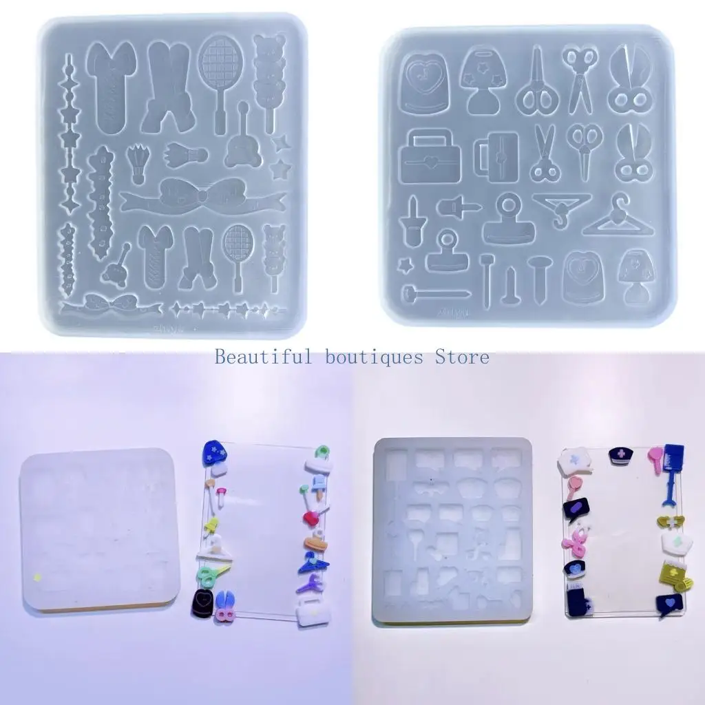 U4LF Star Chain Bowknot Shape Silicone Mold for DIY Art Bowknot Star Tennis Epoxy Resin Mold Keychain Charm Casting Mold Tool
U4LF Star Chain Bowknot Shape Silicone Mold for DIY Art Bowknot Star Tennis Epoxy Resin Mold Keychain Charm Casting Mold Tool
