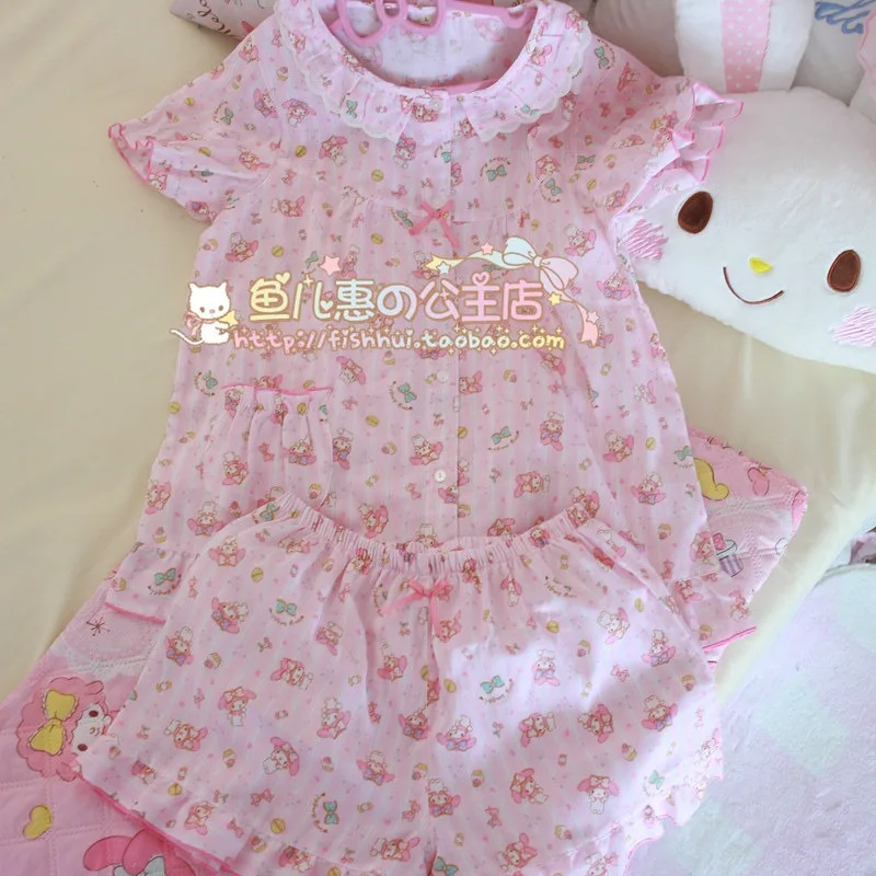 New My Melody Kawaii Anime Cartoon Pajamas Summer Thin and Light Home Girly Heart Cotton Gauze Comfortable Collar Cover
New My Melody Kawaii Anime Cartoon Pajamas Summer Thin and Light Home Girly Heart Cotton Gauze Comfortable Collar Cover