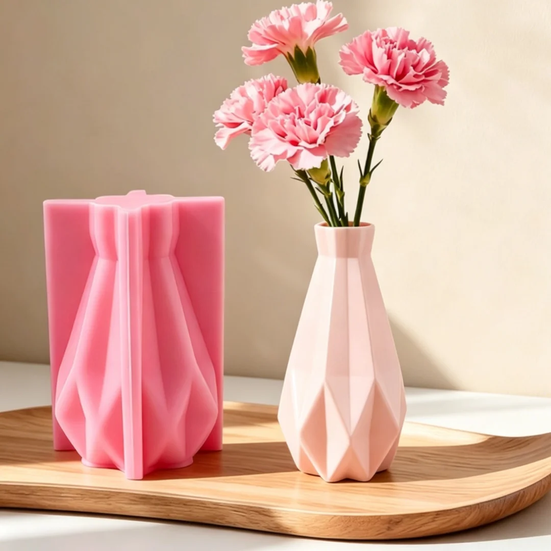 3D Geometric Faceted Vase Gypsum Silicone Mold Easy Demold For Concrete Diamond Cut Flowerpot Home Decor Floral Arrangements
3D Geometric Faceted Vase Gypsum Silicone Mold Easy Demold For Concrete Diamond Cut Flowerpot Home Decor Floral Arrangements