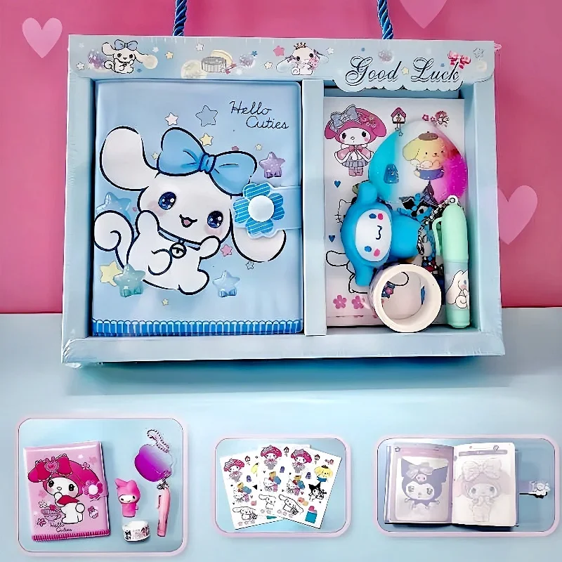 Подарочная коробка для блокнота Sanrio с мультипликационным изображением персонажа аниме корикорил «Моя Мелодия», набор для блокнота Hello Kitty, милые канцелярские товары для студентов, подарок
Подарочная коробка для блокнота Sanrio с мультипликационным изображением персонажа аниме корикорил «Моя Мелодия», набор для блокнота Hello Kitty, милые канцелярские товары для студентов, подарок