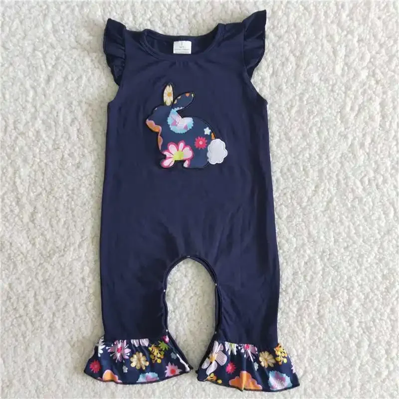 2022 Rts Dark Blue Print Flowers Rabbits Print Boutique Wholesale Lace Rompers Fashion Daily Wearing Fashion Hot Selling For Kid
2022 Rts Dark Blue Print Flowers Rabbits Print Boutique Wholesale Lace Rompers Fashion Daily Wearing Fashion Hot Selling For Kid
