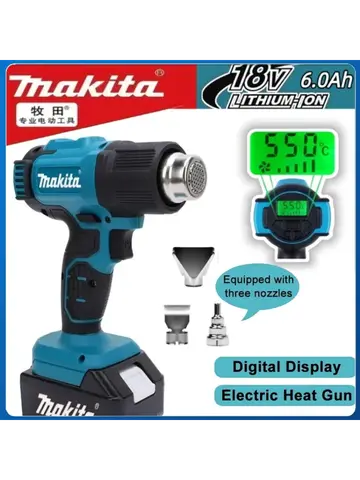 Makita  Gun Industrial Handheld Electric Heat Gun Temperatures Heat Gun Cordless Hot Air Adjustable 18V Battery