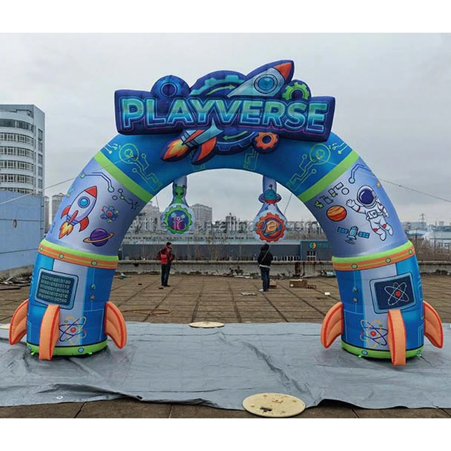 Space Theme Inflatable Arch with Custom Logo, Rocket Astronaut Design, Oxford Fabric, Event Entrance Decoration
Space Theme Inflatable Arch with Custom Logo, Rocket Astronaut Design, Oxford Fabric, Event Entrance Decoration