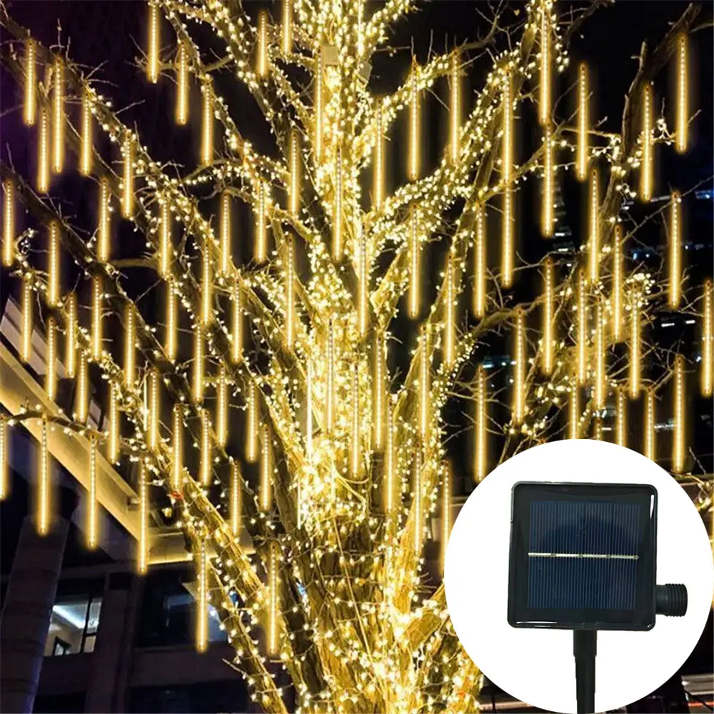 Christmas Tree Decorations Ornaments 30/50cm LED Solar Meteor Shower Rain Lights 8 Tubes Outdoor Garden Decor Street Garland
Christmas Tree Decorations Ornaments 30/50cm LED Solar Meteor Shower Rain Lights 8 Tubes Outdoor Garden Decor Street Garland