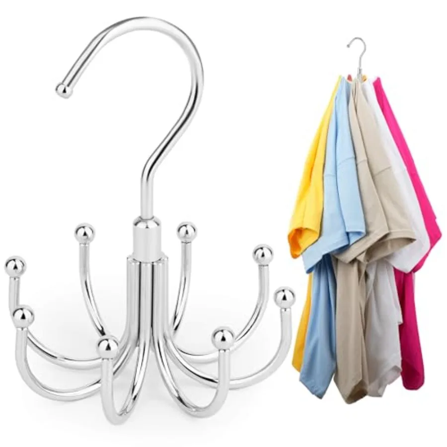 Space Saving Hangers for Clothes, Rotatable Sturdy Shirt Hangers with 8 Hooks, Non Slip Multiple Shirt Organizer for T-Shirts S
Space Saving Hangers for Clothes, Rotatable Sturdy Shirt Hangers with 8 Hooks, Non Slip Multiple Shirt Organizer for T-Shirts S