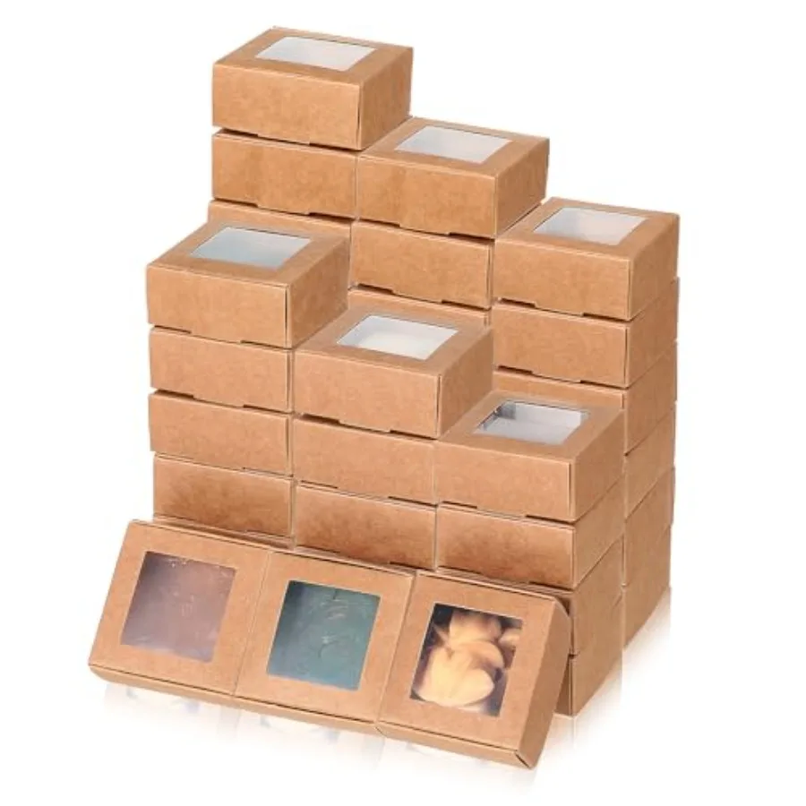 100 Pcs Soap Packaging Boxes with Window Mini Kraft Paper Boxes Bulk Treat Favor Boxes Rectangle Gift Soap Boxes for Homemade S
100 Pcs Soap Packaging Boxes with Window Mini Kraft Paper Boxes Bulk Treat Favor Boxes Rectangle Gift Soap Boxes for Homemade S