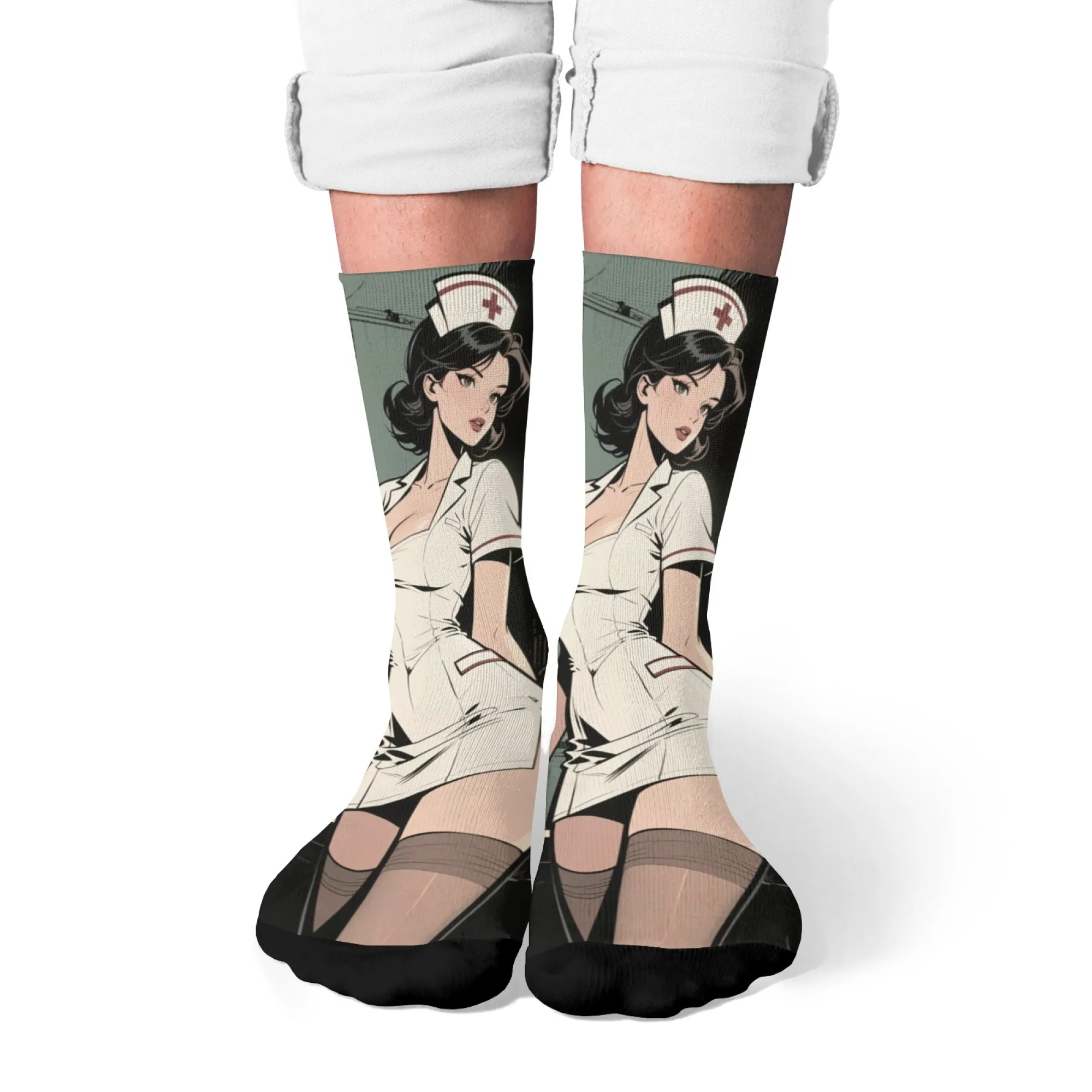 Sexy nurse doctor medical cartoon socks unisex novel fun happy compression socks comfortable breathable non-slip socks gift
Sexy nurse doctor medical cartoon socks unisex novel fun happy compression socks comfortable breathable non-slip socks gift