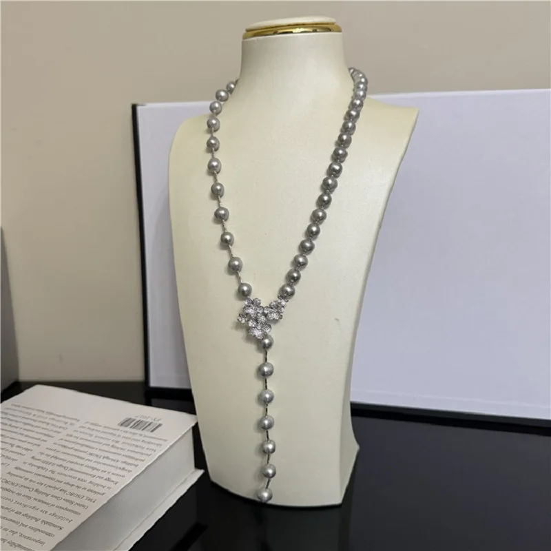 Natural South Sea Real 9-10mm Pearl Gray Necklace Special Design Long Sweater Chain Simple Women Free Shipping
Natural South Sea Real 9-10mm Pearl Gray Necklace Special Design Long Sweater Chain Simple Women Free Shipping