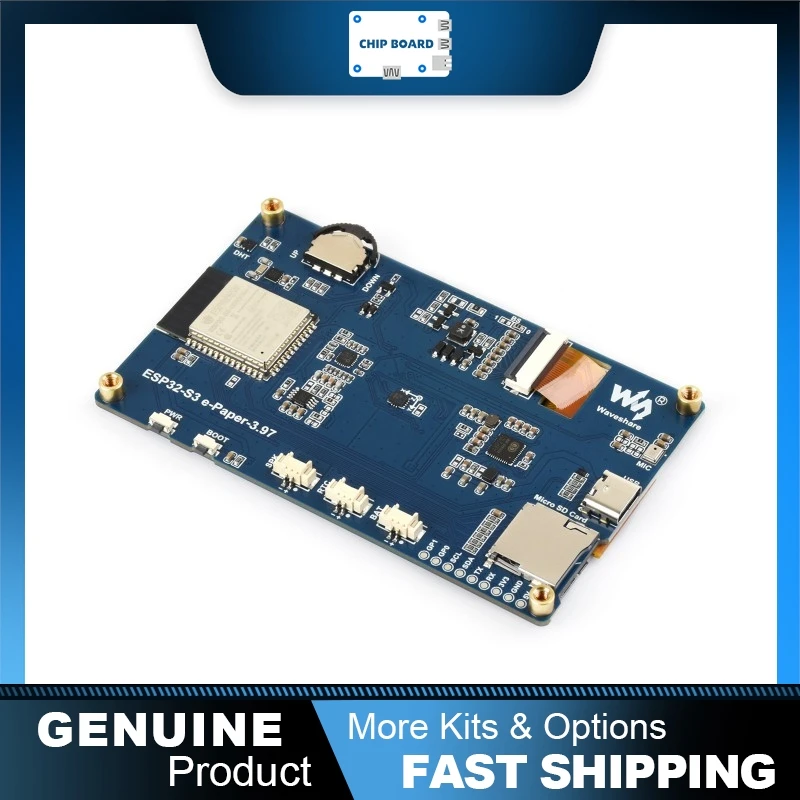 Плата разработчика Waveshare ESP32-S3 с 3,97-дюймовым E-Paper дисплеем: 800x480, Wi-Fi/BLE, AI Voice с микрофоном
Плата разработчика Waveshare ESP32-S3 с 3,97-дюймовым E-Paper дисплеем: 800x480, Wi-Fi/BLE, AI Voice с микрофоном