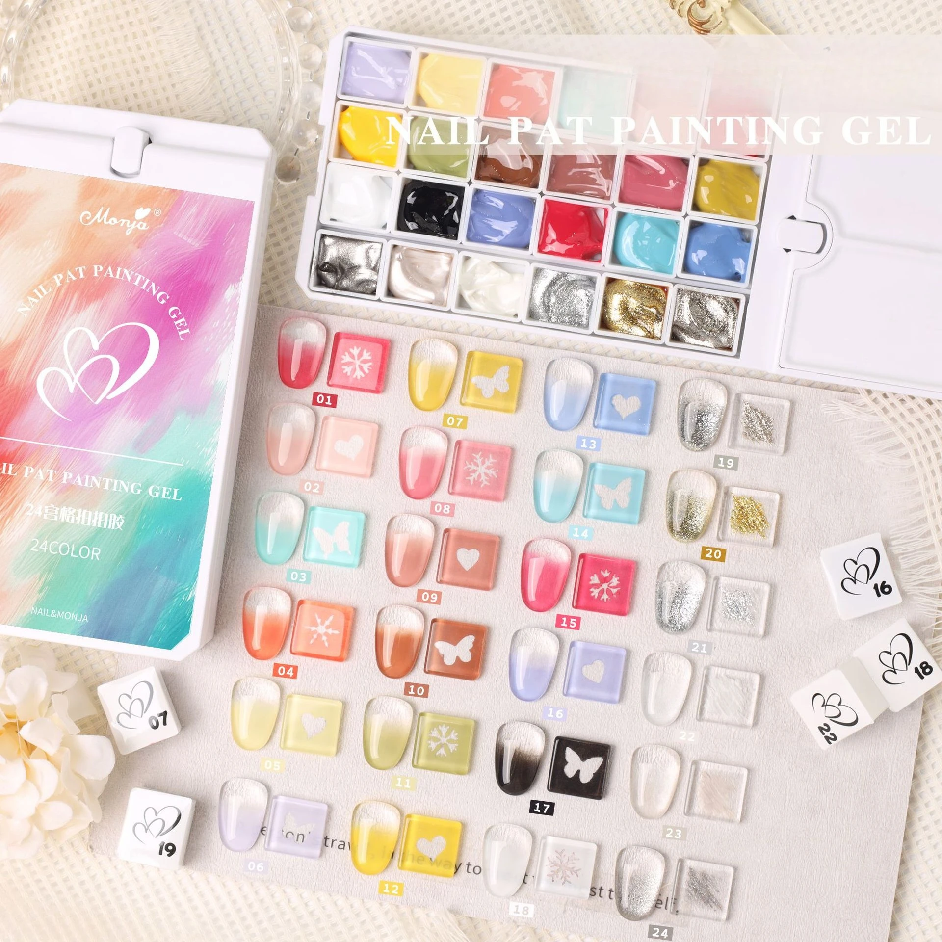 For Gradient Stamping Drawing Pattern UV/LED Gradient Patting Gel Palette Manicure 4 in 1 24 Colors Pat Painting Gel Varnishes
For Gradient Stamping Drawing Pattern UV/LED Gradient Patting Gel Palette Manicure 4 in 1 24 Colors Pat Painting Gel Varnishes