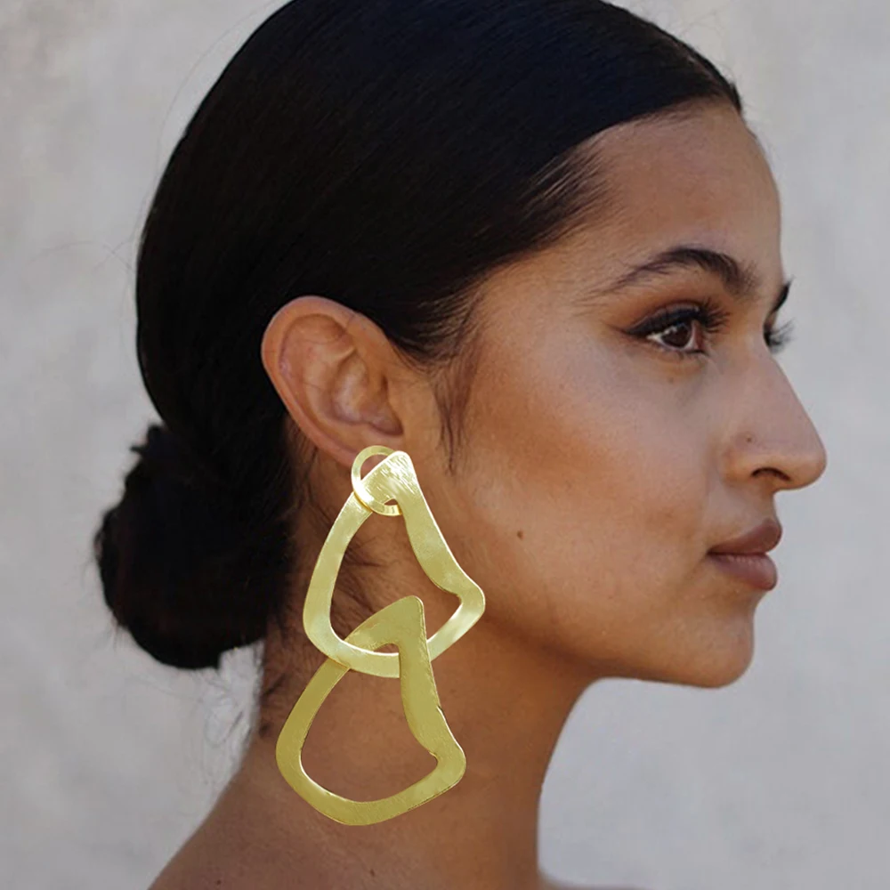 Hoop Earrings Stud Big Earring Gold Color Long Drop Earring Drop Earrings For Women Wedding African Button Circles Earrings
Hoop Earrings Stud Big Earring Gold Color Long Drop Earring Drop Earrings For Women Wedding African Button Circles Earrings