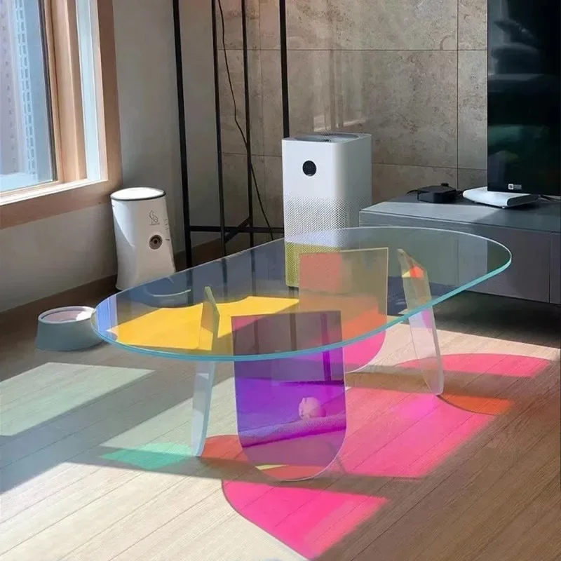 Side Table Home Furniture Gradien Round Oval Colorful Rainbow Clear Bar Photo Prop balcony Table
Side Table Home Furniture Gradien Round Oval Colorful Rainbow Clear Bar Photo Prop balcony Table