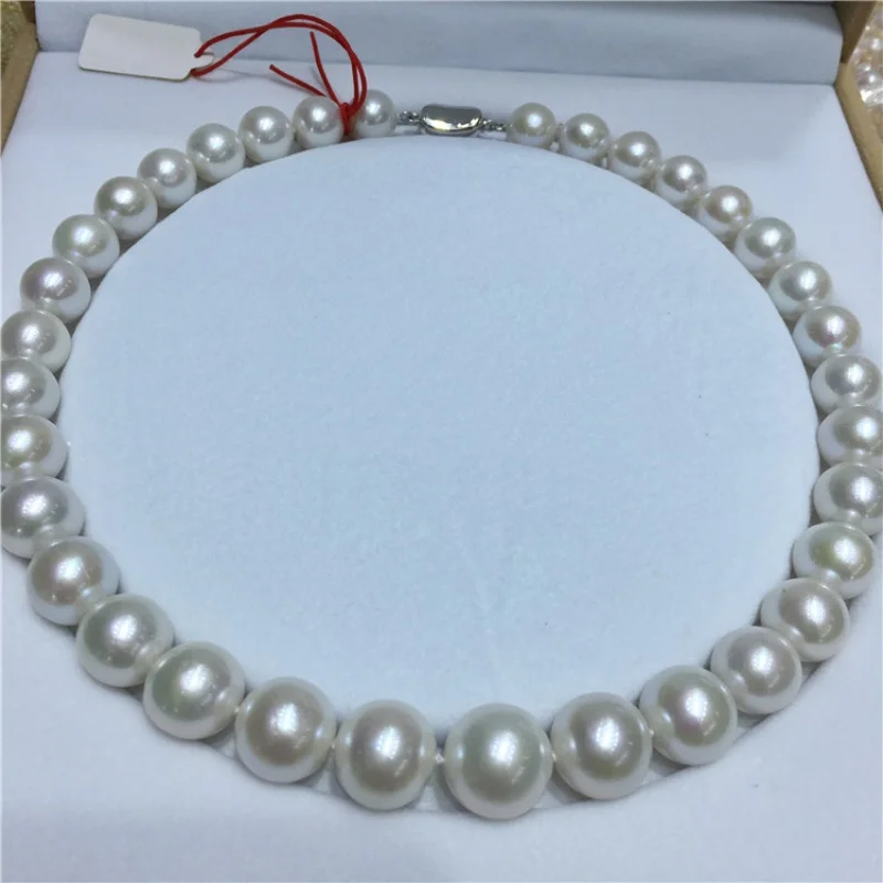 Fine Jewelry Natural 12-13mm Round White Pearls Necklace for Women Fine 925 Silver Clasp Pearls Necklace
Fine Jewelry Natural 12-13mm Round White Pearls Necklace for Women Fine 925 Silver Clasp Pearls Necklace