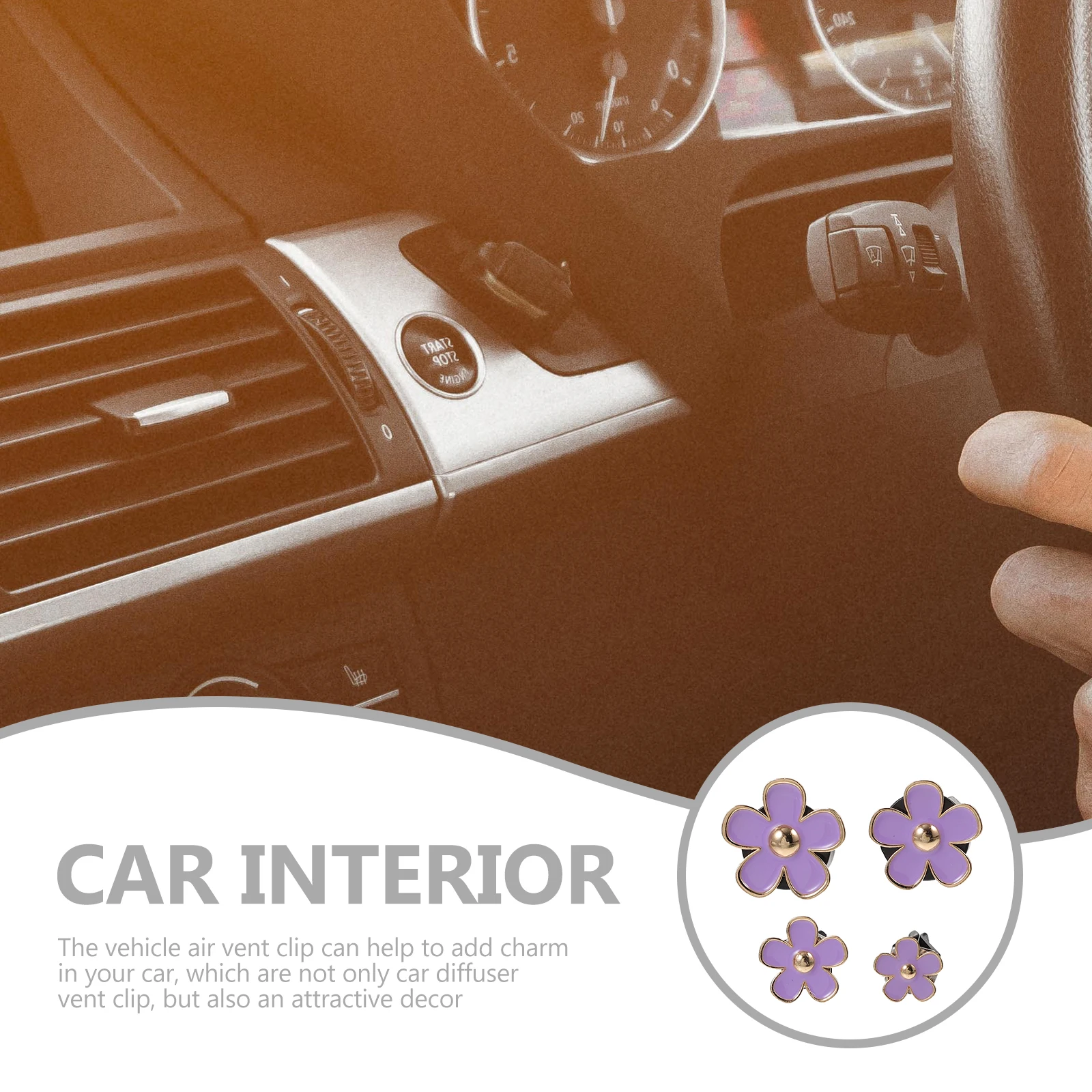 4pcs Chrysanthemum Car Air Freshener Vent Clips Purple Alloy Decoration Dashboard Auto Interior Aroma Accessories
4pcs Chrysanthemum Car Air Freshener Vent Clips Purple Alloy Decoration Dashboard Auto Interior Aroma Accessories