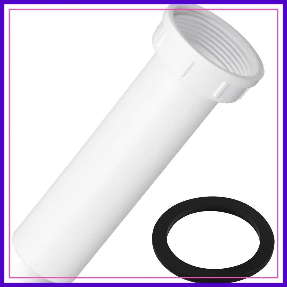 PP15-6W Sink Strainer Tailpiece 1-1/2" x 6" Threaded PVC Kitchen Drain Pipe One-Piece Design
PP15-6W Sink Strainer Tailpiece 1-1/2" x 6" Threaded PVC Kitchen Drain Pipe One-Piece Design