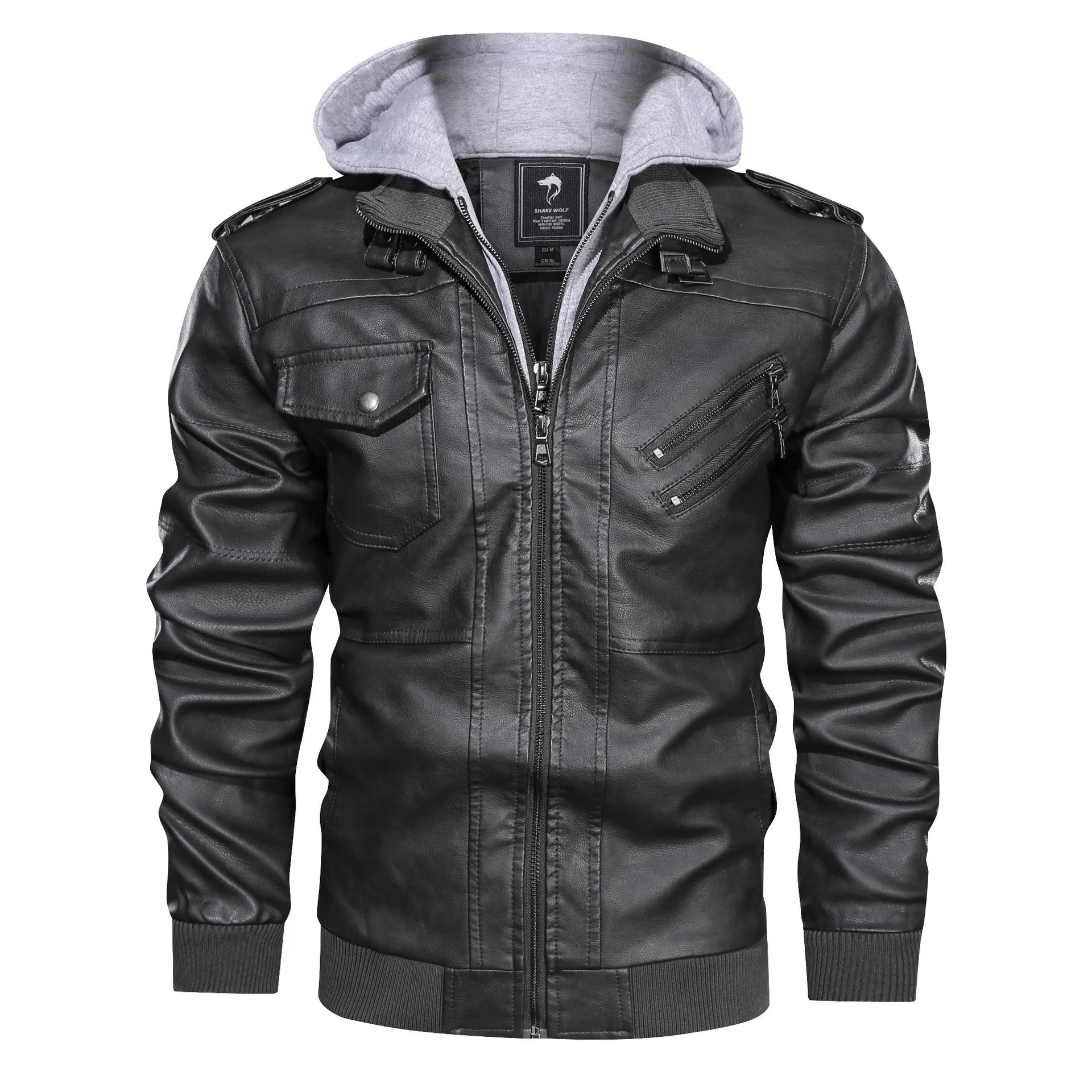 Men's Casual Hooded Leather Jacket 2025 Trendy Motorcycle Wear PU Leather for Large-Sized Middle-Aged And Young People
Men's Casual Hooded Leather Jacket 2025 Trendy Motorcycle Wear PU Leather for Large-Sized Middle-Aged And Young People