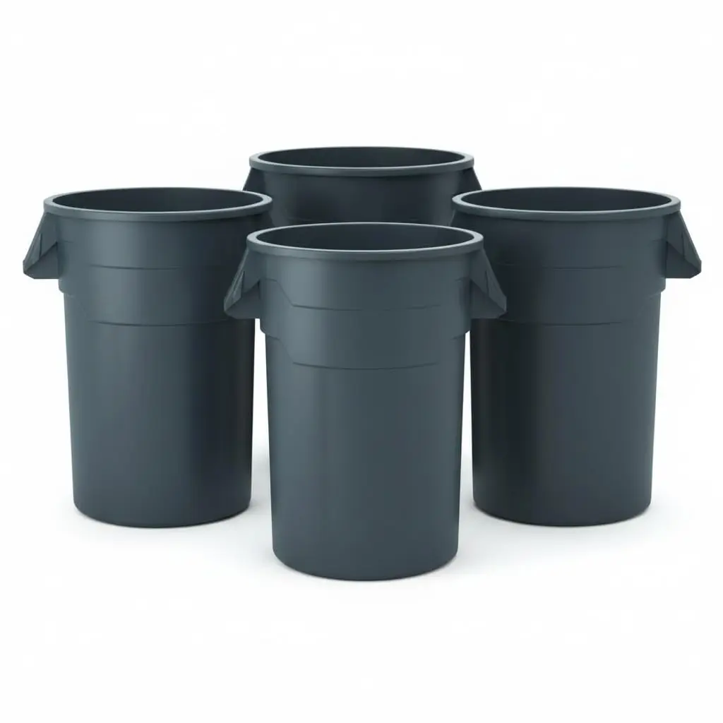 Heavy Duty Round Trash Can 44 Gallon Commercial Utility Container Garbage Bin For Landscapers Construction Sites Restaurants Offices Warehouses Gray 4 Pack
Heavy Duty Round Trash Can 44 Gallon Commercial Utility Container Garbage Bin For Landscapers Construction Sites Restaurants Offices Warehouses Gray 4 Pack