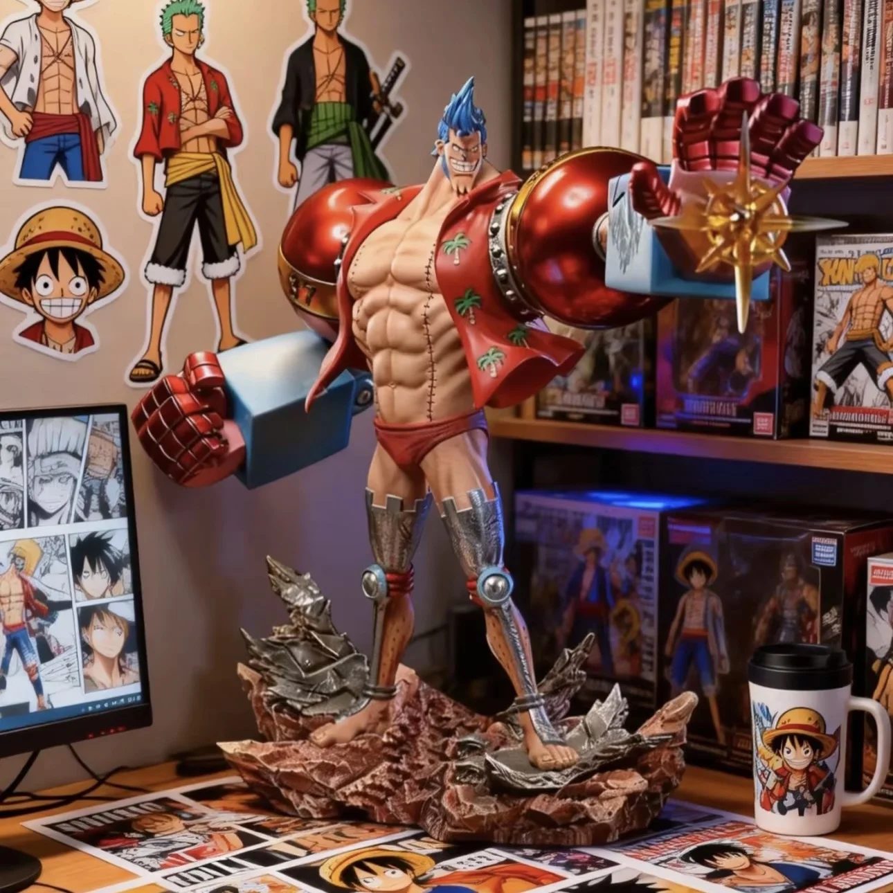 FRANKY Super Robot anime game peripheral models, trendy toys, anime figurines, table decorations, and birthday gifts
FRANKY Super Robot anime game peripheral models, trendy toys, anime figurines, table decorations, and birthday gifts