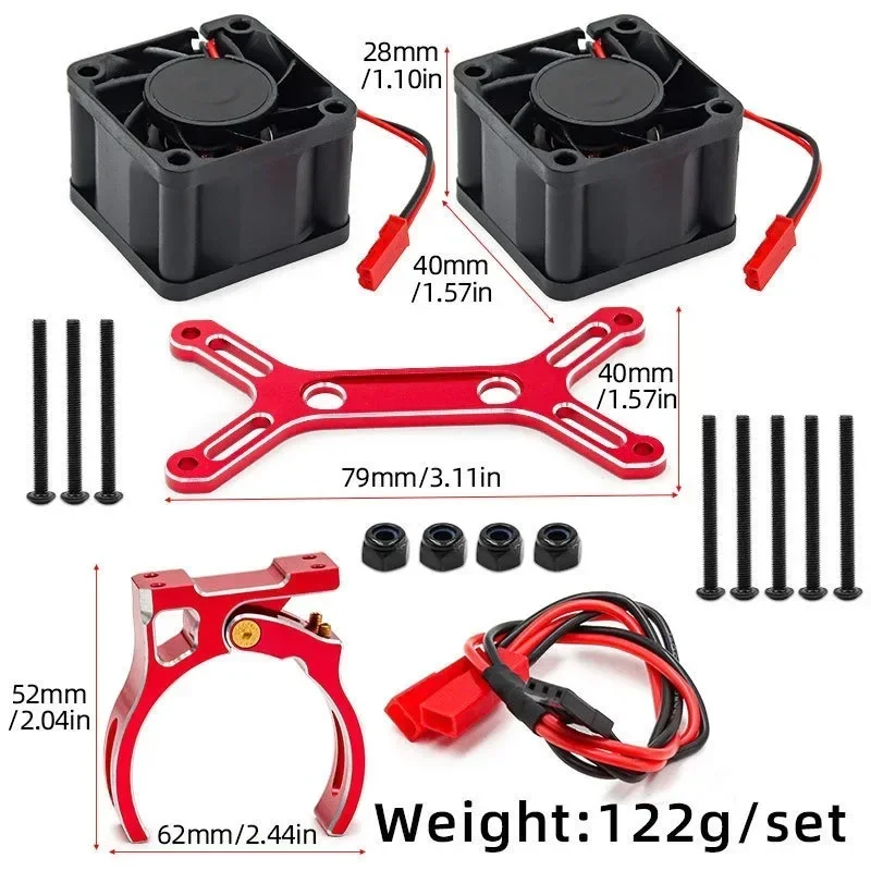 RC Car Upgrade Dual Cooling Fan 4985 1717 Motor Heat Sink Kit For 1/5 X-Maxx 6S 8S Arrma KRATON Outcast
RC Car Upgrade Dual Cooling Fan 4985 1717 Motor Heat Sink Kit For 1/5 X-Maxx 6S 8S Arrma KRATON Outcast