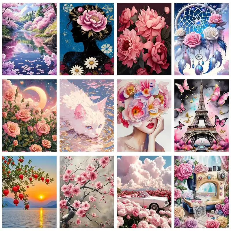 GATYZTORY DIY Pictures By Number Pink Landscape Kits Painting By Numbers Hand Painted Drawing On Canvas Gift Home Decor
GATYZTORY DIY Pictures By Number Pink Landscape Kits Painting By Numbers Hand Painted Drawing On Canvas Gift Home Decor