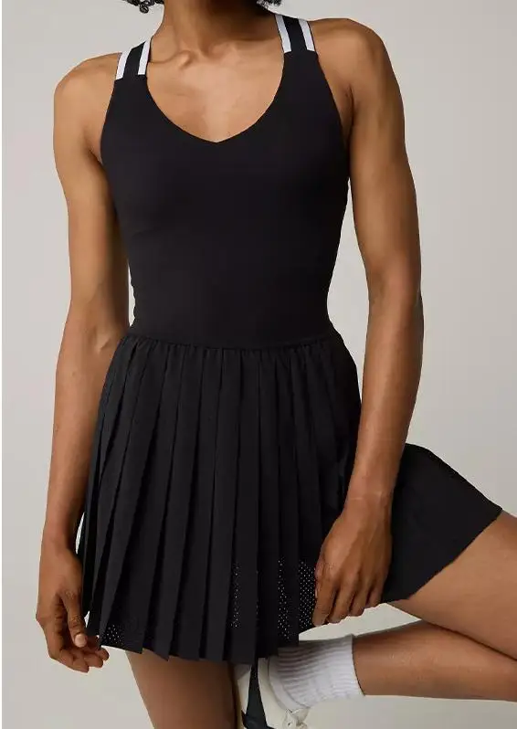 colorblock Cross-back Tennis Skirt Quick-drying Breathable Pleated Sports Skirt tennis dress
colorblock Cross-back Tennis Skirt Quick-drying Breathable Pleated Sports Skirt tennis dress