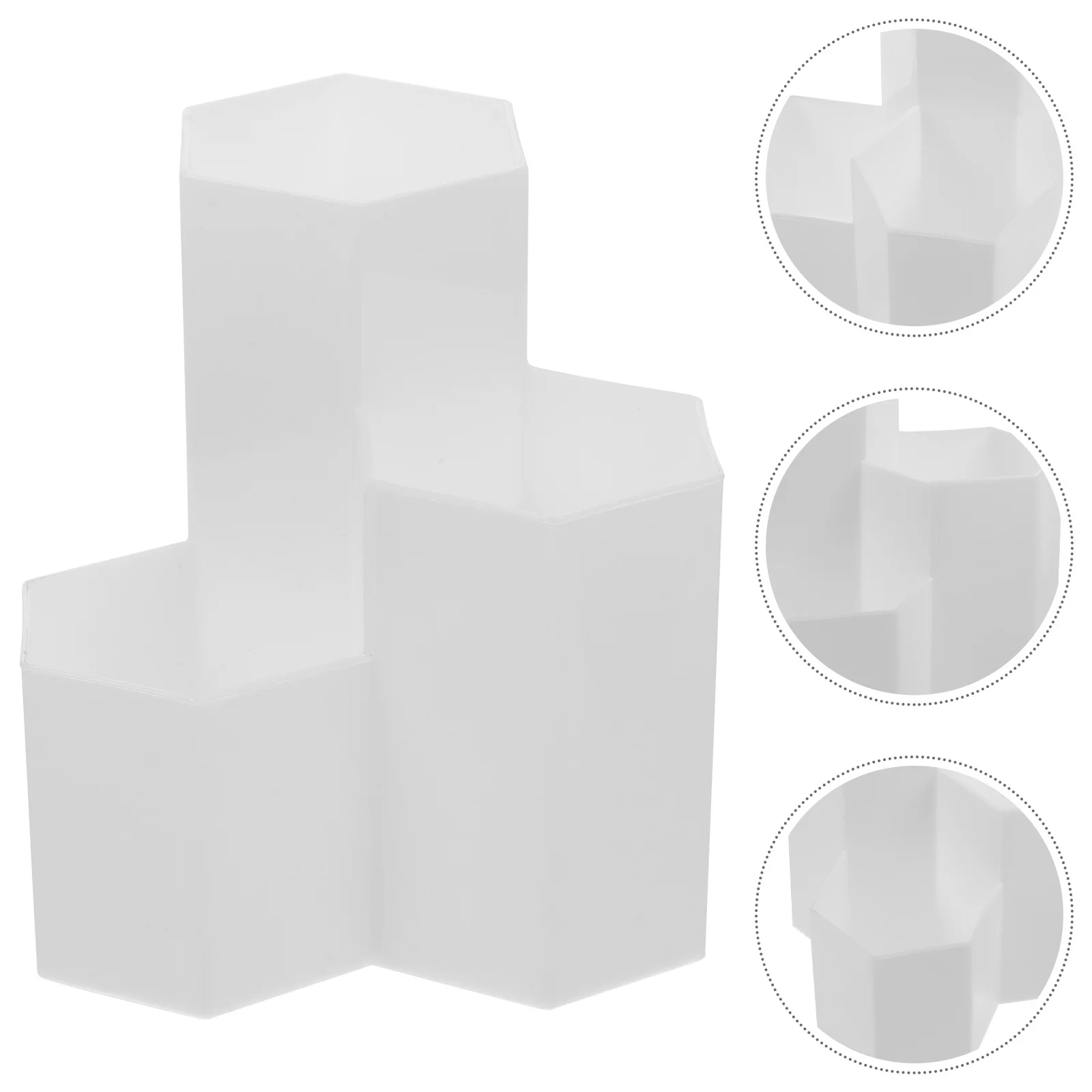 1Pcs Hexagon Pen Holder Desktop Organizer Multipurpose Stationery Box Cosmetics Case Large Capacity Space Saving for Office
1Pcs Hexagon Pen Holder Desktop Organizer Multipurpose Stationery Box Cosmetics Case Large Capacity Space Saving for Office