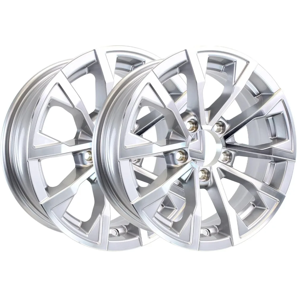 eCustomrim 2-Pack Aluminum Trailer Wheels 15X5 15" Rim Silver Machined 5 Lug
eCustomrim 2-Pack Aluminum Trailer Wheels 15X5 15" Rim Silver Machined 5 Lug
