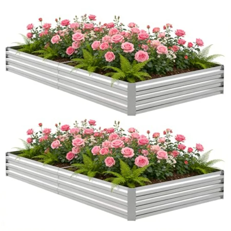 2PCS 8x4x1FT Galvanized Raised Garden Bed Outdoor Patio Large Rectangular Metal Planter Boxes Plant Container Kit for Gardening
2PCS 8x4x1FT Galvanized Raised Garden Bed Outdoor Patio Large Rectangular Metal Planter Boxes Plant Container Kit for Gardening