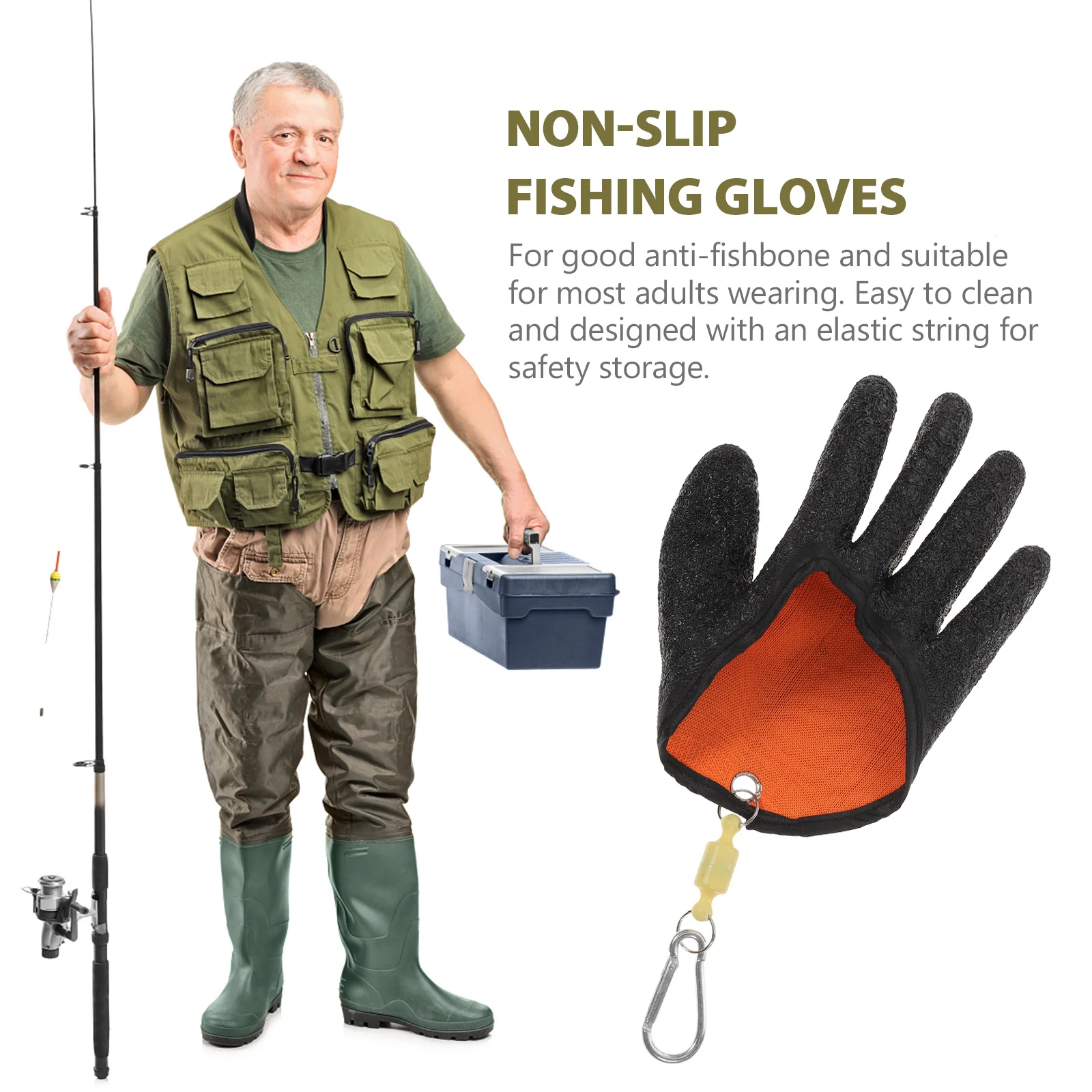 Thickened Anti-Slip Fishing Gloves Rubber Grain Design for Catching Fish Outdoor Indoor Use Skidproof Rubber Gloves with Hanging
Thickened Anti-Slip Fishing Gloves Rubber Grain Design for Catching Fish Outdoor Indoor Use Skidproof Rubber Gloves with Hanging