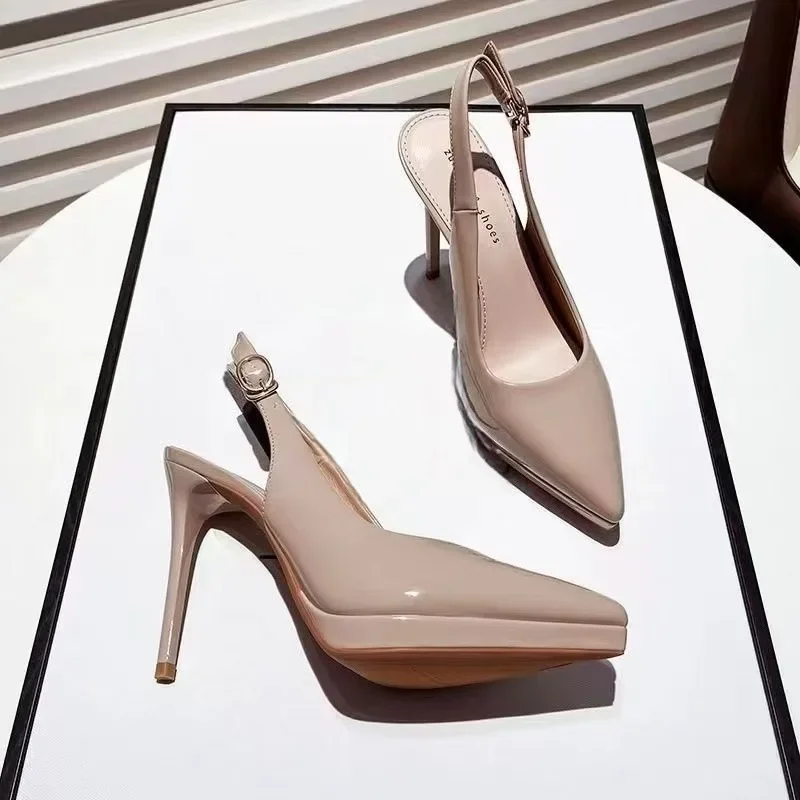 Новые черные сандалии на высоком каблуке с острым носком, французские пикантные модные сандалии на тонком каблуке с ремешком сзади, пустая повязка на голову для женщин, 11 см, 9 см, 8 см
Новые черные сандалии на высоком каблуке с острым носком, французские пикантные модные сандалии на тонком каблуке с ремешком сзади, пустая повязка на голову для женщин, 11 см, 9 см, 8 см