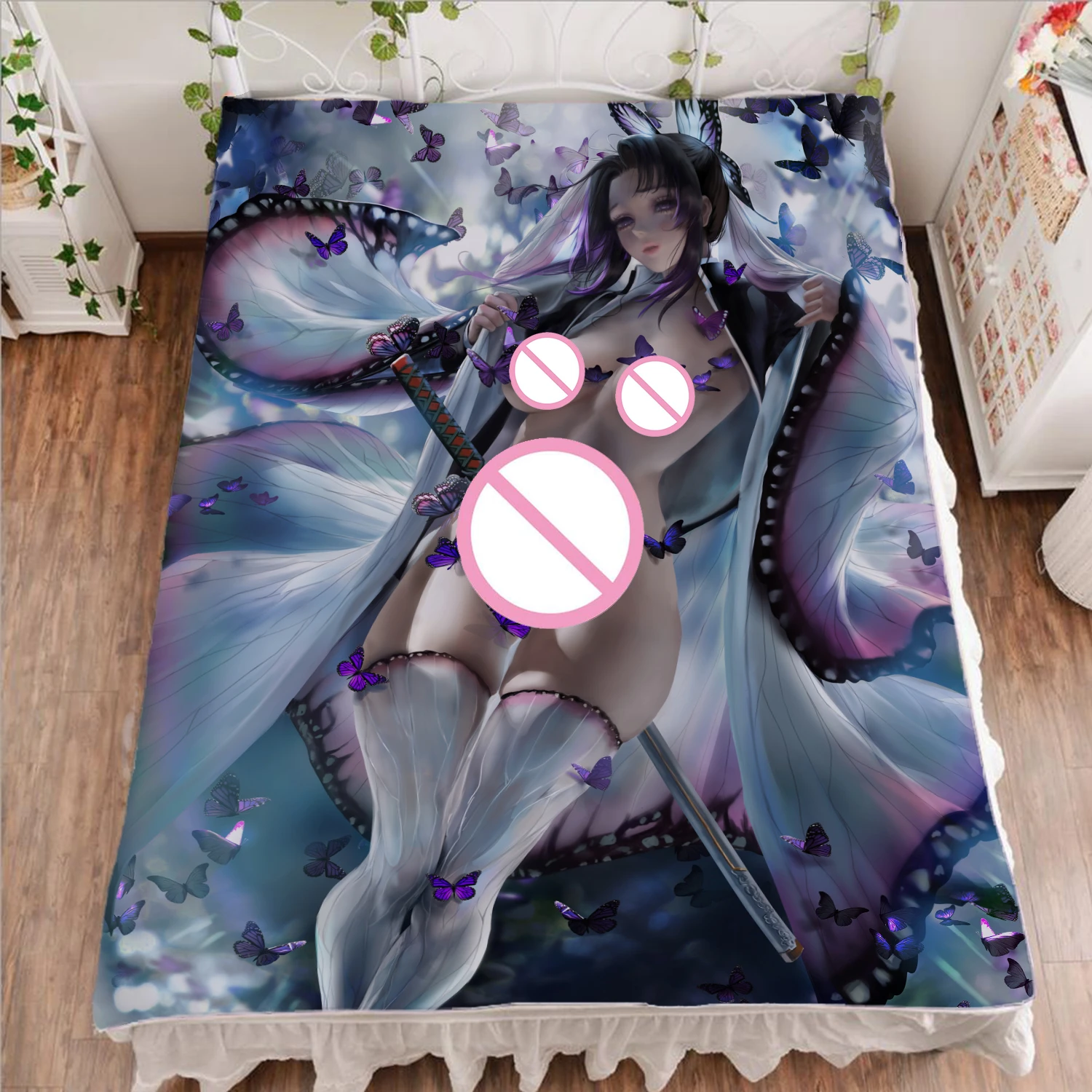 150x200cm Anime Bed Sheet Duvet Cover Animation Butterfly Purple Hair Sexy Character Custom Warm Flannel Blanket
150x200cm Anime Bed Sheet Duvet Cover Animation Butterfly Purple Hair Sexy Character Custom Warm Flannel Blanket