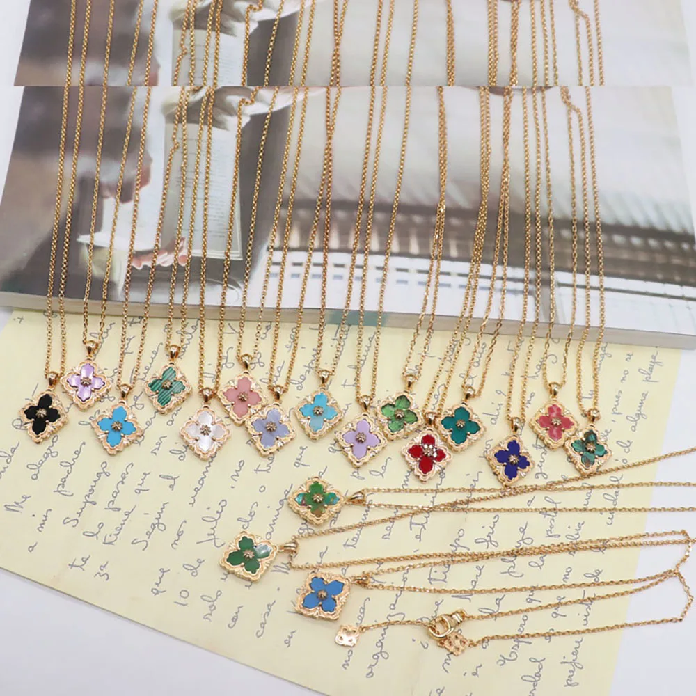 Hot Sale Romantic Ladies Four Leaf Clover Necklace Fashion Copper Plated 18K Gold Necklace Ladies Luxury Gift Necklace
Hot Sale Romantic Ladies Four Leaf Clover Necklace Fashion Copper Plated 18K Gold Necklace Ladies Luxury Gift Necklace