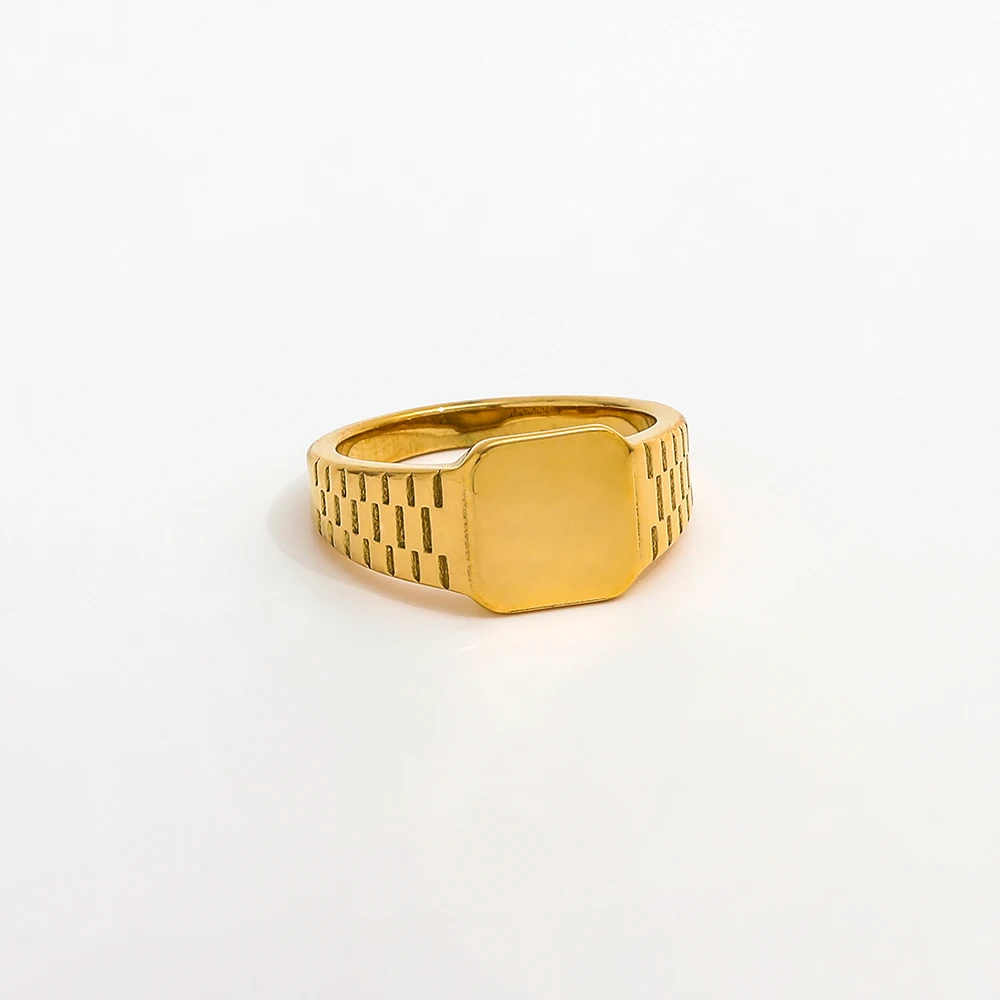 Joolim Jewelry High End Pvd Wholesale Waterproof Trendy Geometric Width Square Stainless Steel Ring for Women
Joolim Jewelry High End Pvd Wholesale Waterproof Trendy Geometric Width Square Stainless Steel Ring for Women