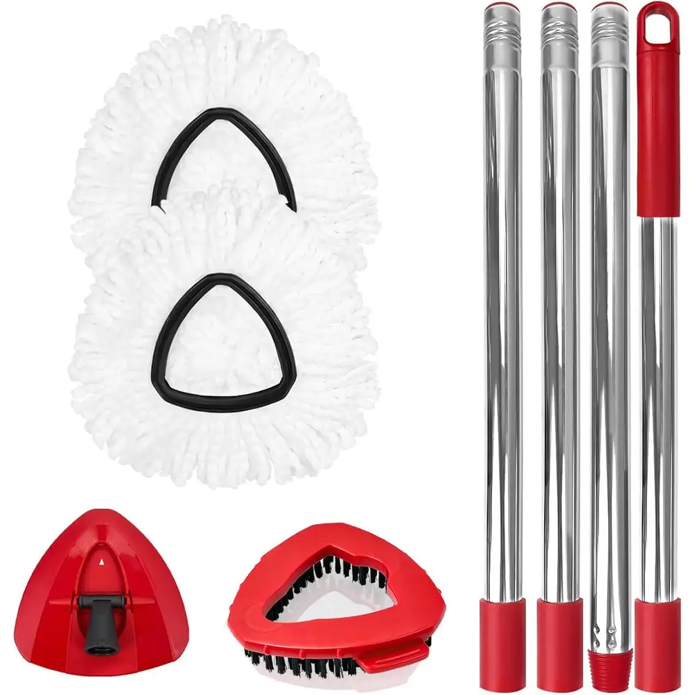 Spin Mop Handle, Base, Scrubber Replacement, 1-Tank System, Microfiber Mop Refills, Adjustable 4-Section Handle, Floor Cleaning
Spin Mop Handle, Base, Scrubber Replacement, 1-Tank System, Microfiber Mop Refills, Adjustable 4-Section Handle, Floor Cleaning