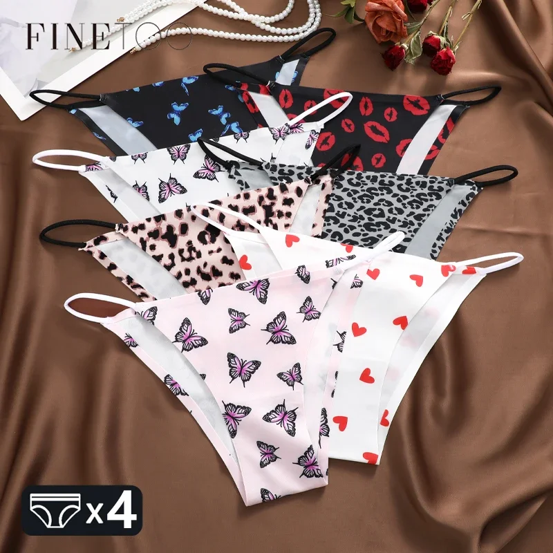 4Pcs/Set Graphic Print Briefs Women Seamless Ultra-thin Panties Sexy Low Waist Leopard Love Underwear Girls Breathable Lingerie
4Pcs/Set Graphic Print Briefs Women Seamless Ultra-thin Panties Sexy Low Waist Leopard Love Underwear Girls Breathable Lingerie