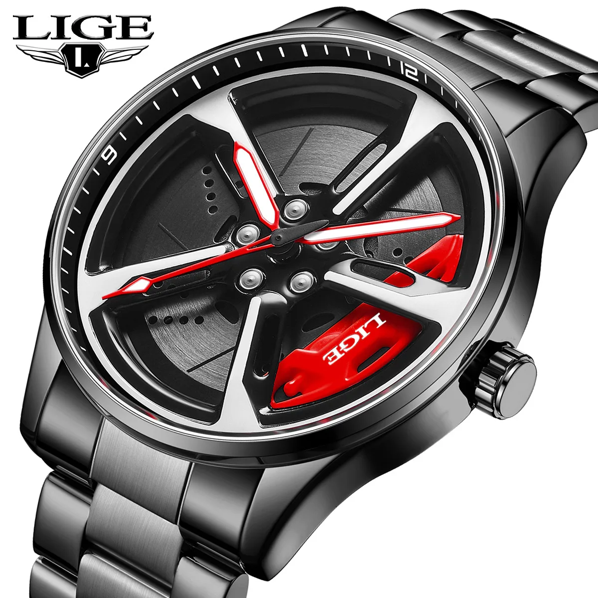 LIGE New Men's Watch Fashion Rotating Dial Car Clock Stainless Steel Sports Style 30M Waterproof Quartz Movement Casual Watches
LIGE New Men's Watch Fashion Rotating Dial Car Clock Stainless Steel Sports Style 30M Waterproof Quartz Movement Casual Watches