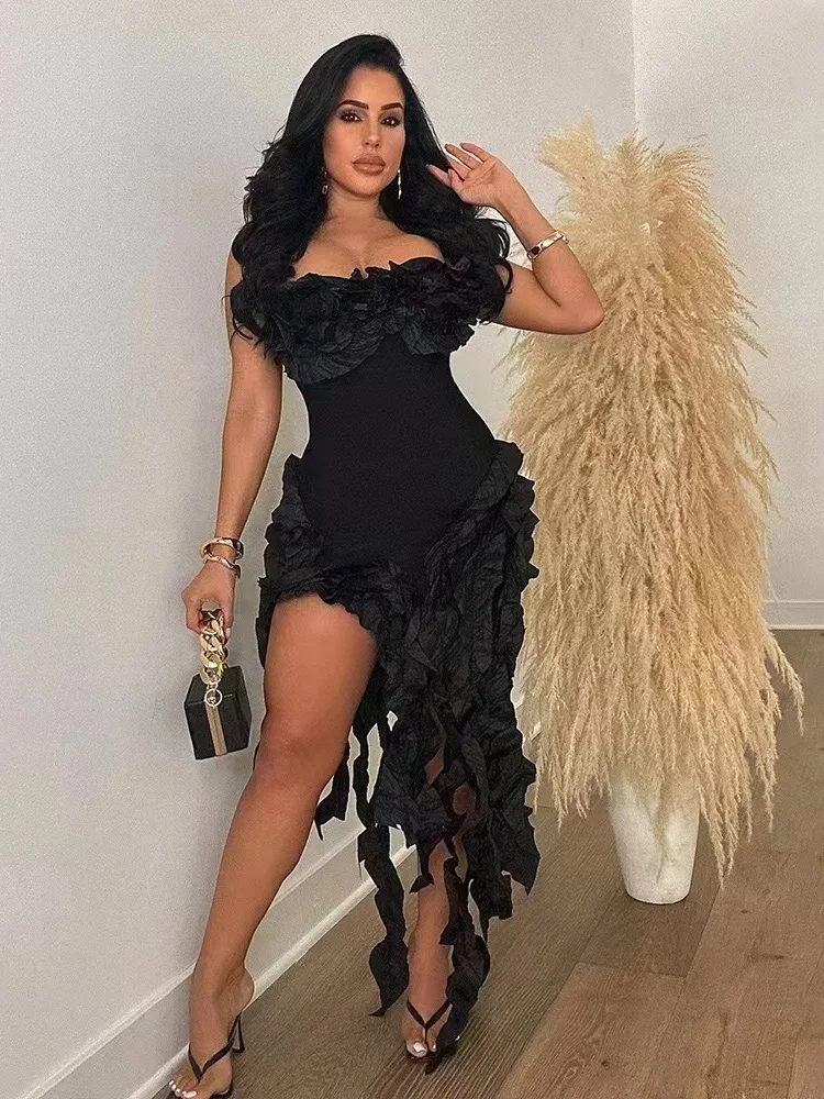 2024 New Summer Fashion Sexy Wooden Ear Dress Tube Top Dress Ruffled.
2024 New Summer Fashion Sexy Wooden Ear Dress Tube Top Dress Ruffled.