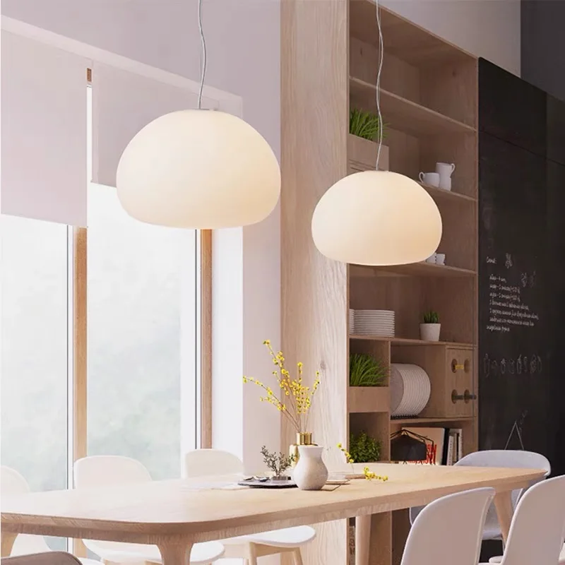Italy Gregg goose egg glass stair chandelier Nordic bedroom bedside clothing store restaurant White fishing line light
Italy Gregg goose egg glass stair chandelier Nordic bedroom bedside clothing store restaurant White fishing line light