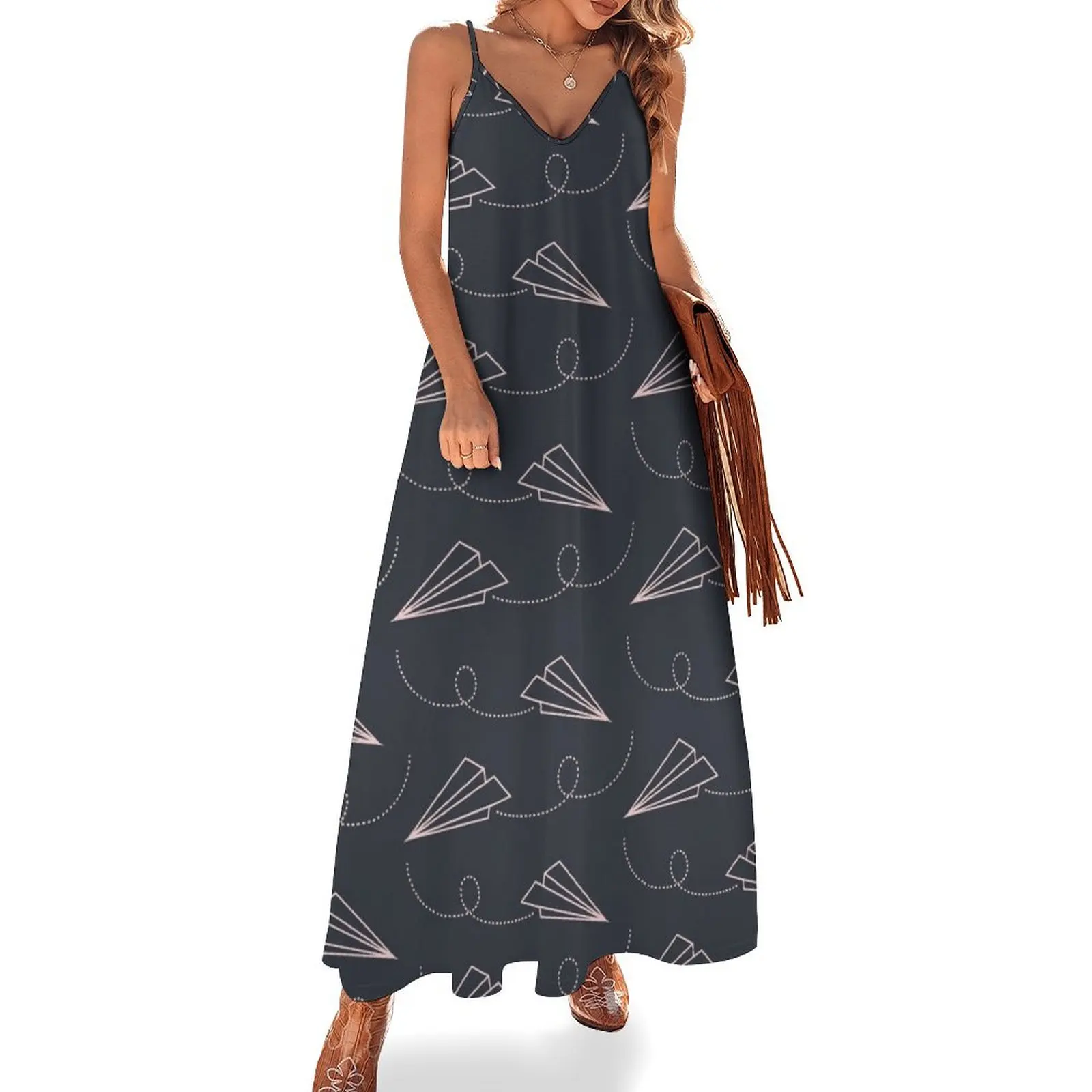 Pink & Navy Paper Airplanes Pattern Sleeveless Dress Female clothing summer outfits for women 2025 Dress
Pink & Navy Paper Airplanes Pattern Sleeveless Dress Female clothing summer outfits for women 2025 Dress