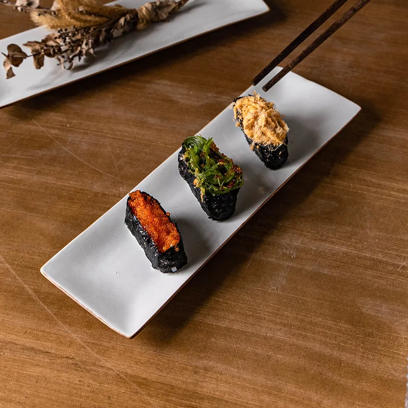 Ceramic Rectangular Shrimp Slide Fish Ball Plate Japanese Style Sashimi Plate Chicken Wing Snack Plate
Ceramic Rectangular Shrimp Slide Fish Ball Plate Japanese Style Sashimi Plate Chicken Wing Snack Plate