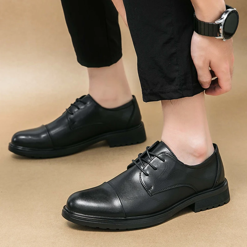 2025 new British style black casual leather shoes for men business formal dress big head work marriage groom male shoes
2025 new British style black casual leather shoes for men business formal dress big head work marriage groom male shoes