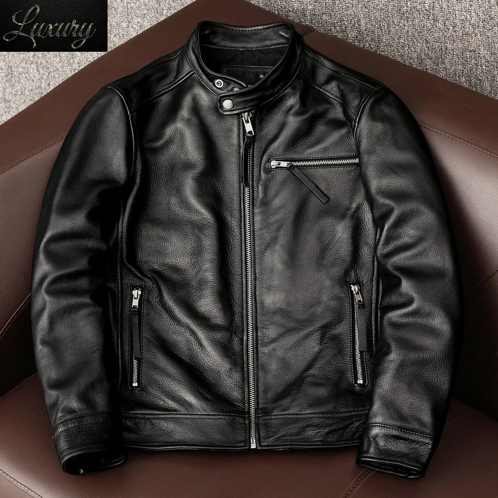 Men's Spring Jacket 2024 Motorcycle Jackets Man Genuine Leather Blazer Slim Fashion Biker Coat Cowhide Clothing
Men's Spring Jacket 2024 Motorcycle Jackets Man Genuine Leather Blazer Slim Fashion Biker Coat Cowhide Clothing