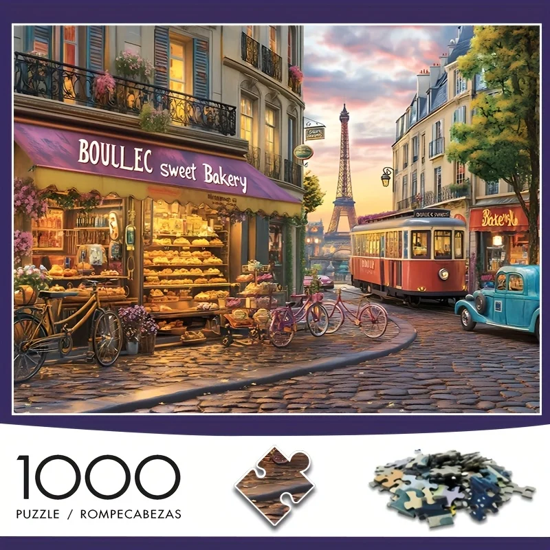 Parisian Bakery Street at Sunset Jigsaw Puzzle Adult Romantic Theme Intellectual Game Home Leisure Decorative Puzzle Toy
Parisian Bakery Street at Sunset Jigsaw Puzzle Adult Romantic Theme Intellectual Game Home Leisure Decorative Puzzle Toy