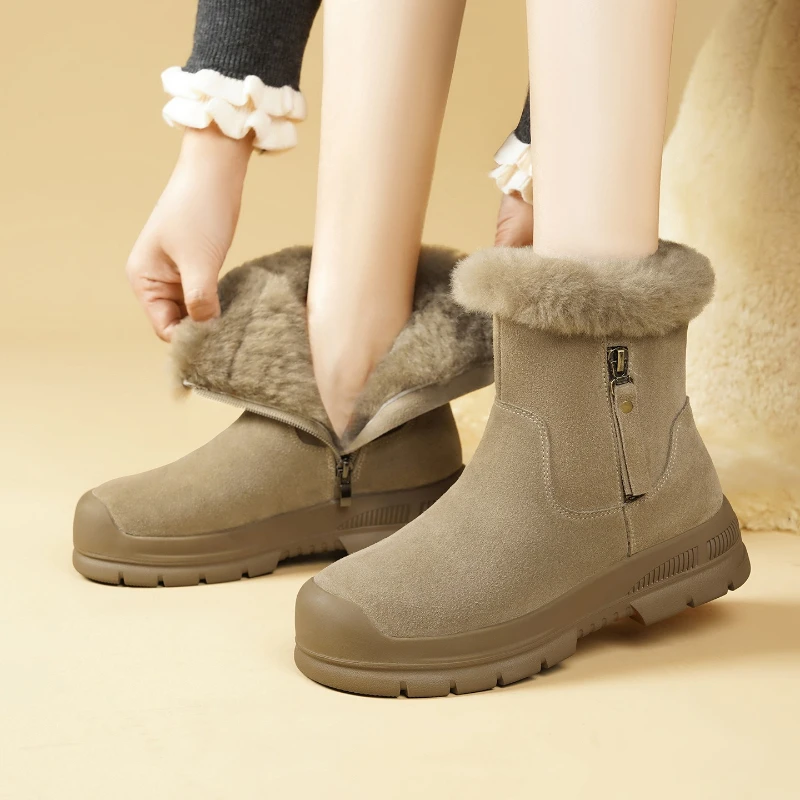 CICIYANG Women's Snow Boots Warm 2025 New Flat Winter Boots Woemn Natural Wool Large Size Genuine Leather Women's Ankle Boots
CICIYANG Women's Snow Boots Warm 2025 New Flat Winter Boots Woemn Natural Wool Large Size Genuine Leather Women's Ankle Boots