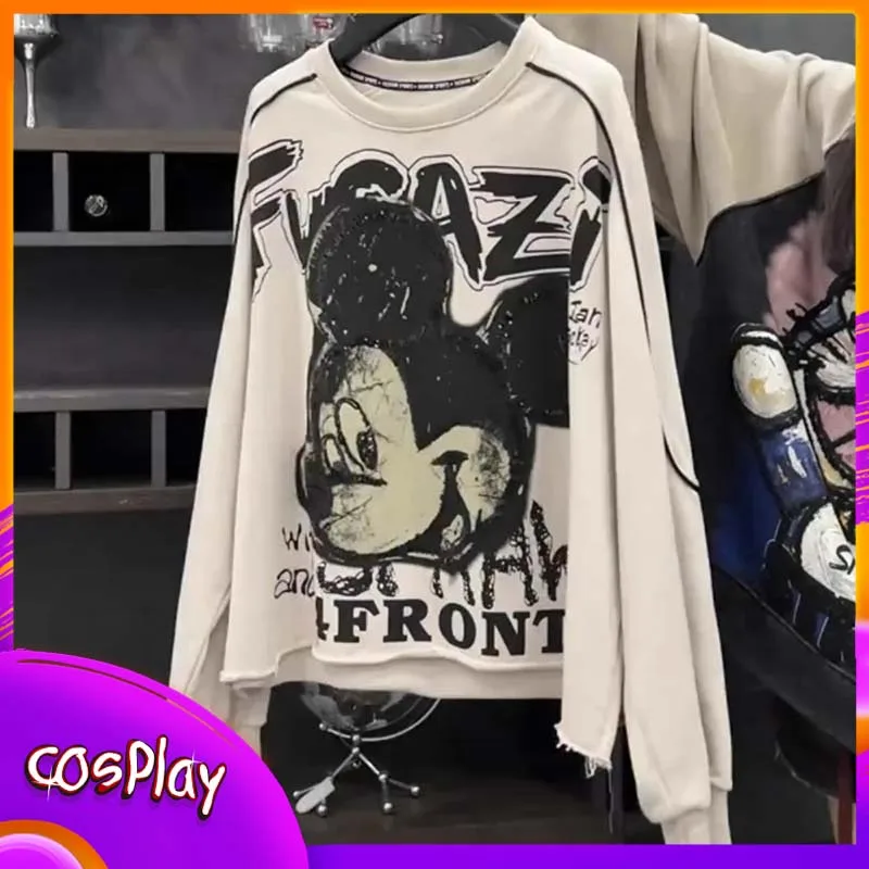 Mickey Hoodie Disney Cartoon Print Crew Neck Sweatshirt For Women Loose Casual Fashion Top Trendy Long Sleeves Clothes Girl Gift
Mickey Hoodie Disney Cartoon Print Crew Neck Sweatshirt For Women Loose Casual Fashion Top Trendy Long Sleeves Clothes Girl Gift