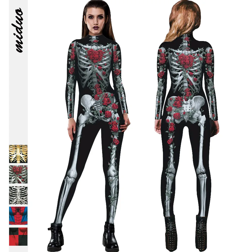 3D skeleton digital print women's jumpsuit scary ghost skeleton long sleeve party cosplay costume Halloween-fit cosplay costume
3D skeleton digital print women's jumpsuit scary ghost skeleton long sleeve party cosplay costume Halloween-fit cosplay costume