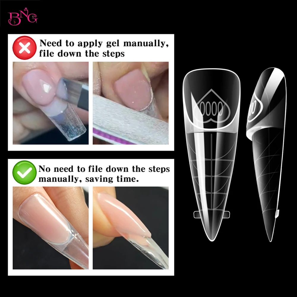 BNG 150PCS Space French Dual Forms 15 Sizes Flexible Acrylic Nail Extension Molds for Salon Quick Manicure Art Tools
BNG 150PCS Space French Dual Forms 15 Sizes Flexible Acrylic Nail Extension Molds for Salon Quick Manicure Art Tools