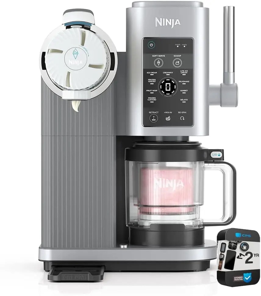 Ninja NC701 CREAMi Swirl 13-in-1 Soft Serve Ice Cream Machine (Renewed) Bundle with 2 YR CPS Enhanced Protection Pack
Ninja NC701 CREAMi Swirl 13-in-1 Soft Serve Ice Cream Machine (Renewed) Bundle with 2 YR CPS Enhanced Protection Pack