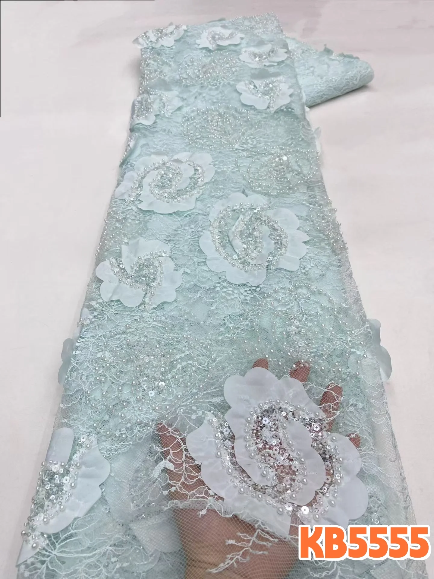 YALISI African Beaded Sequins Lace Fabric Nigerian Tulle Lace Fabric Women's Evening Gown Sewing White Bridal Lace Fabric KB5555
YALISI African Beaded Sequins Lace Fabric Nigerian Tulle Lace Fabric Women's Evening Gown Sewing White Bridal Lace Fabric KB5555