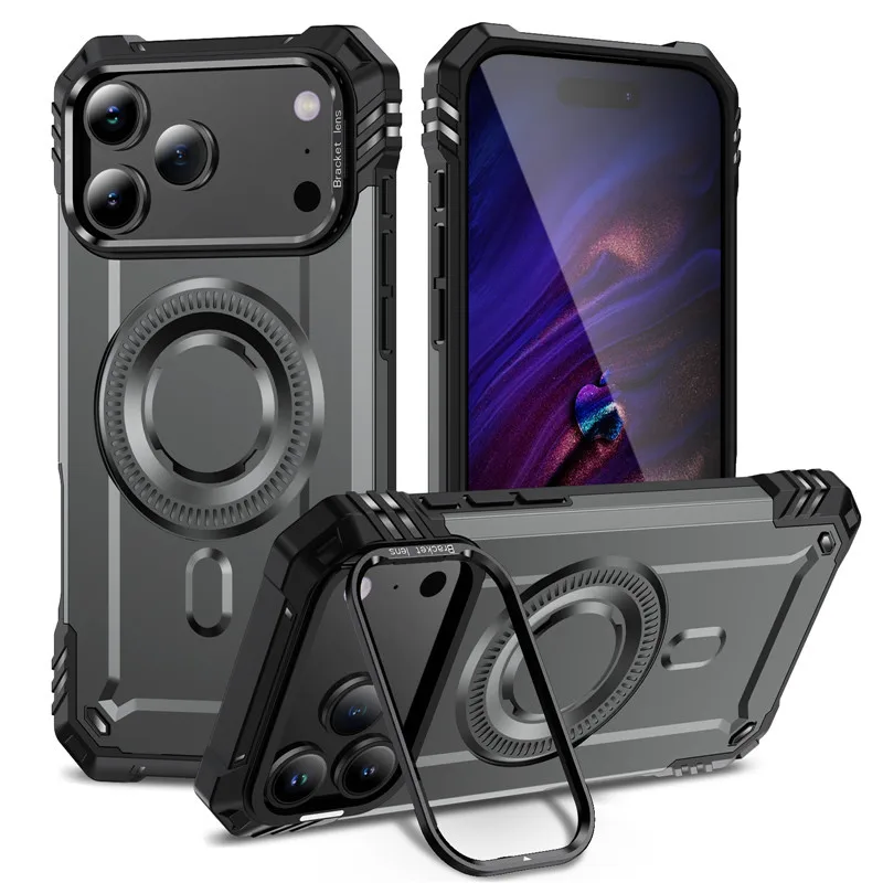 Lens Bracket Hard Phone Case for iPhone Air 16 15 14 Plus 13 12 17 Pro Max With Back Support Magnetic Charging
Lens Bracket Hard Phone Case for iPhone Air 16 15 14 Plus 13 12 17 Pro Max With Back Support Magnetic Charging